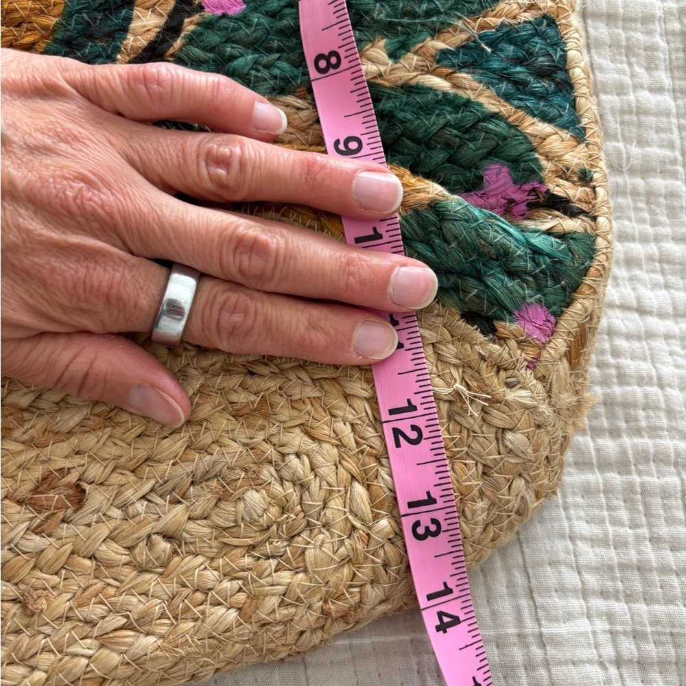 Anju Capri Jute Tote Lemon Breeze Citrus Handcrafted Artisan Market Bag NWT - Picture 6 of 8